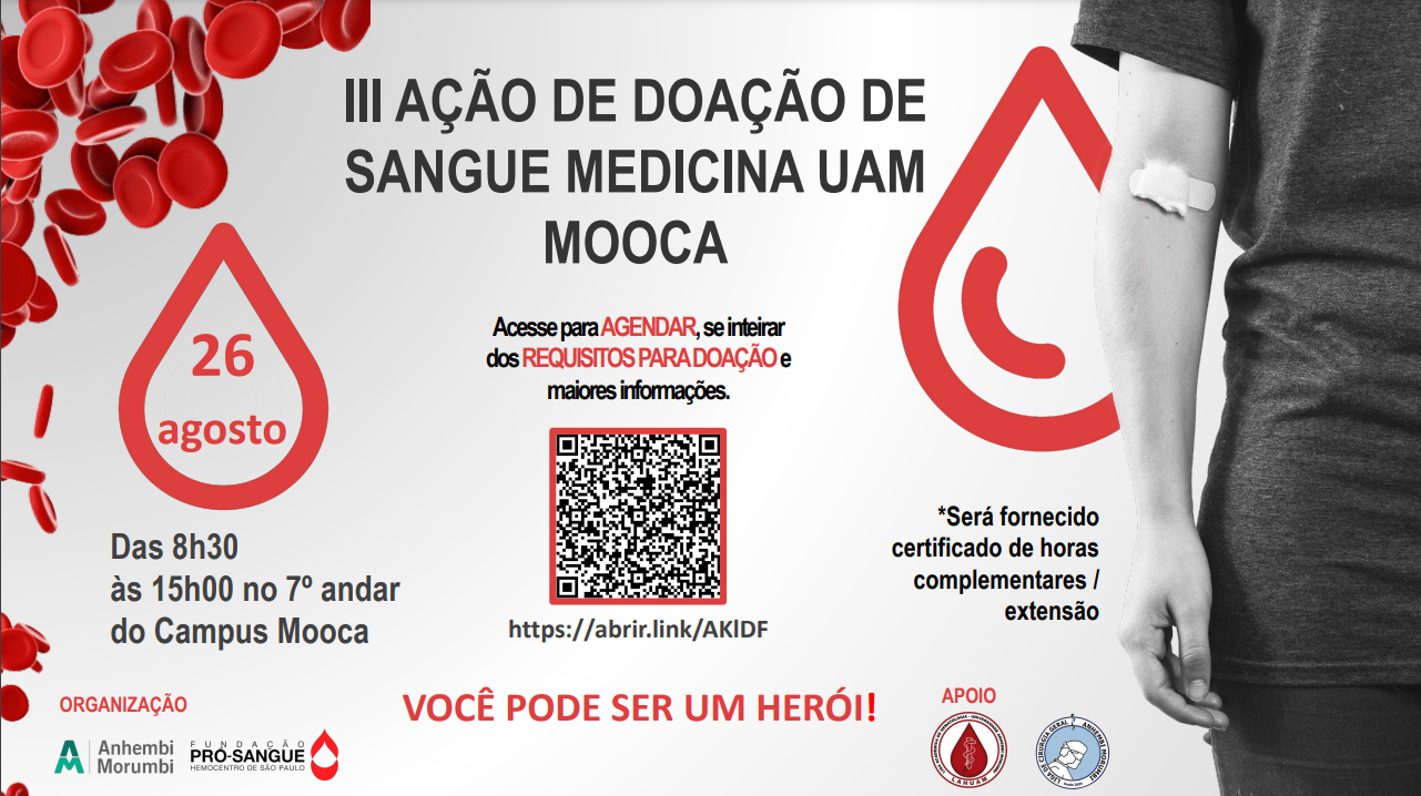 Universidade Anhembi Morumbi abre portas para campanha de doação de sangue na unidade Mooca