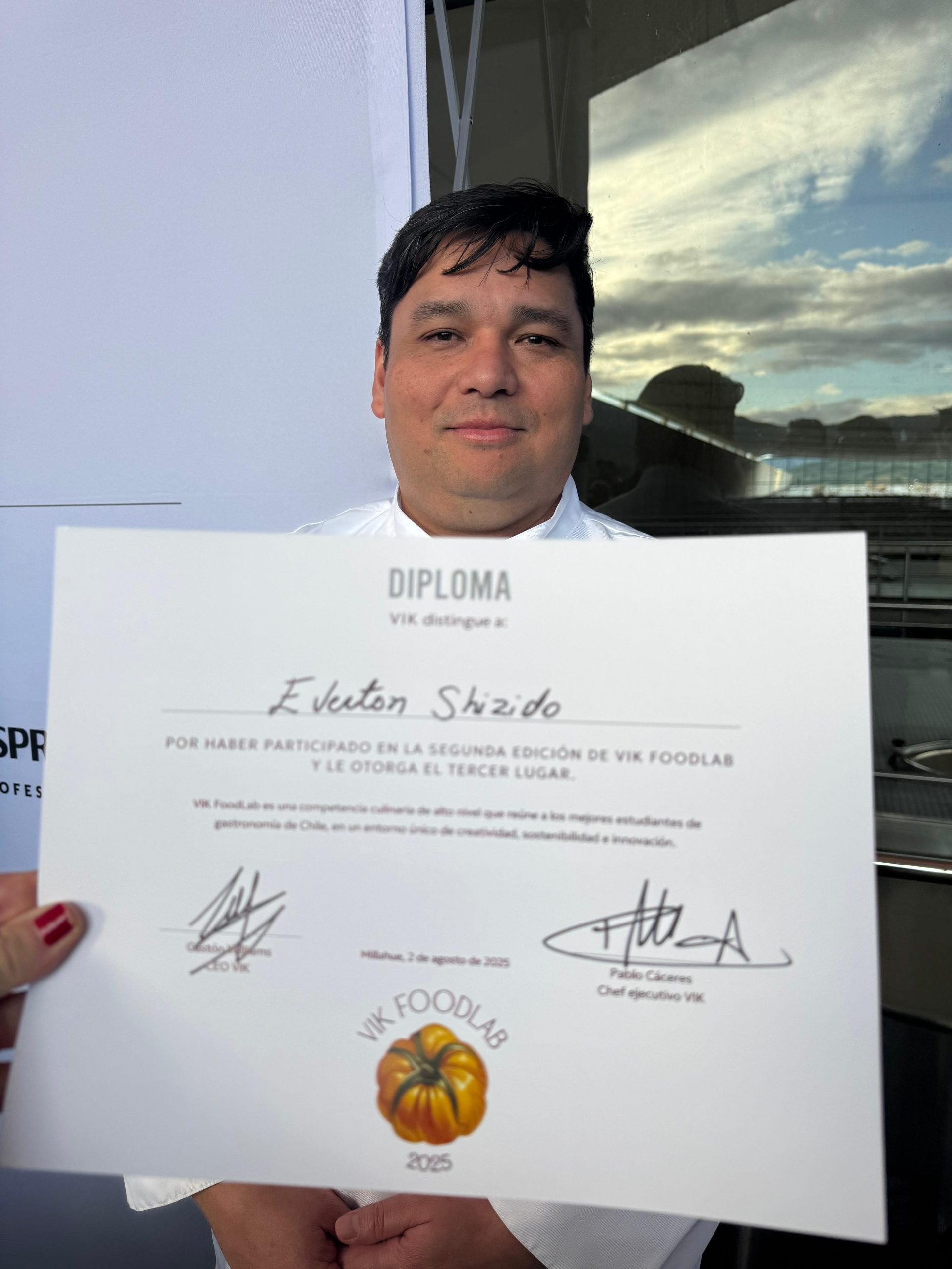 Nosso aluno conquistou 3º lugar em concurso internacional de gastronomia no Chile